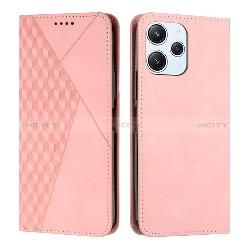 Coque Portefeuille Livre Cuir Etui Clapet Y02X pour Xiaomi Redmi 12 4G Or Rose Plus