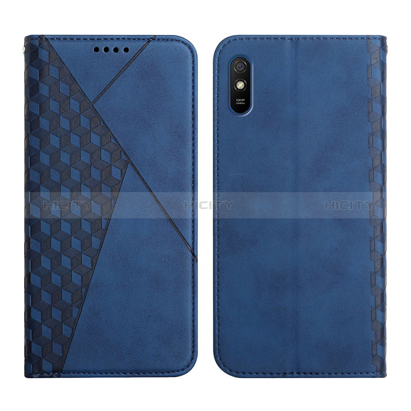 Coque Portefeuille Livre Cuir Etui Clapet Y02X pour Xiaomi Redmi 9A Bleu Plus