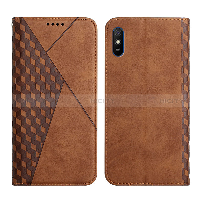 Coque Portefeuille Livre Cuir Etui Clapet Y02X pour Xiaomi Redmi 9A Marron Plus