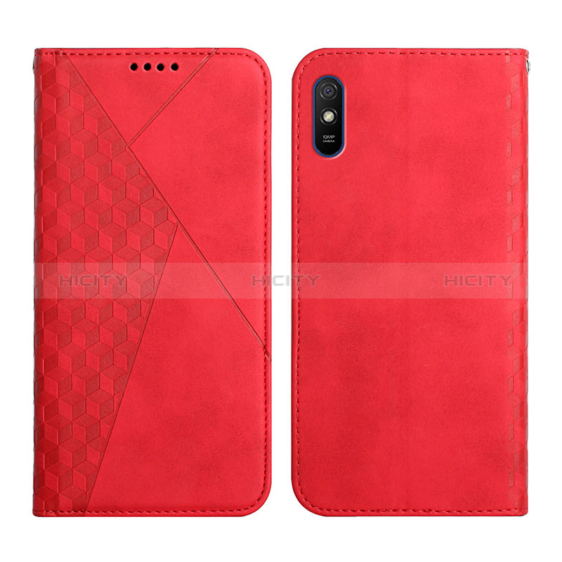 Coque Portefeuille Livre Cuir Etui Clapet Y02X pour Xiaomi Redmi 9A Rouge Plus