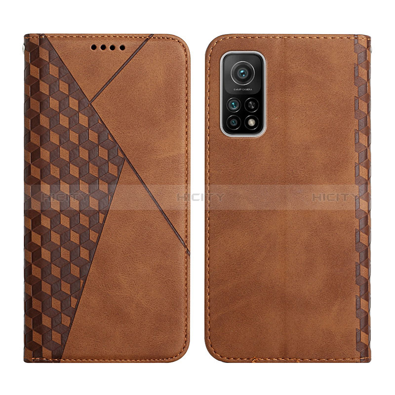 Coque Portefeuille Livre Cuir Etui Clapet Y02X pour Xiaomi Redmi K30S 5G Marron Plus