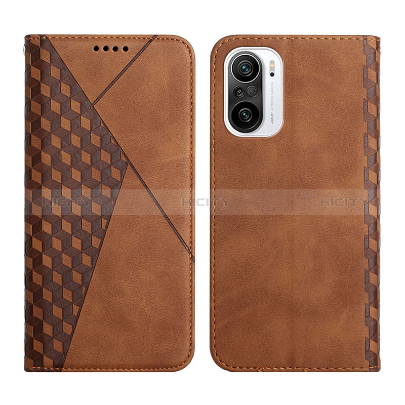 Coque Portefeuille Livre Cuir Etui Clapet Y02X pour Xiaomi Redmi K40 Pro 5G Marron Plus