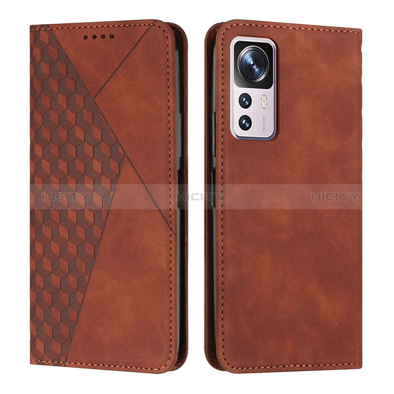 Coque Portefeuille Livre Cuir Etui Clapet Y02X pour Xiaomi Redmi K50 Ultra 5G Marron Plus