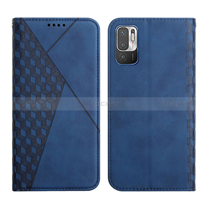 Coque Portefeuille Livre Cuir Etui Clapet Y02X pour Xiaomi Redmi Note 10T 5G Bleu Plus