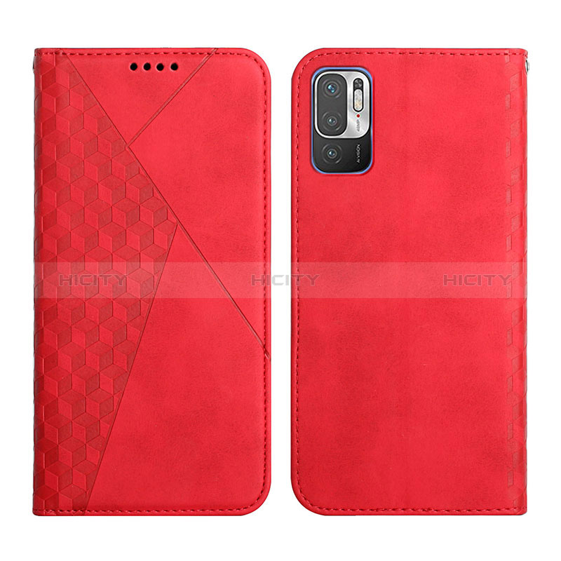 Coque Portefeuille Livre Cuir Etui Clapet Y02X pour Xiaomi Redmi Note 10T 5G Rouge Plus