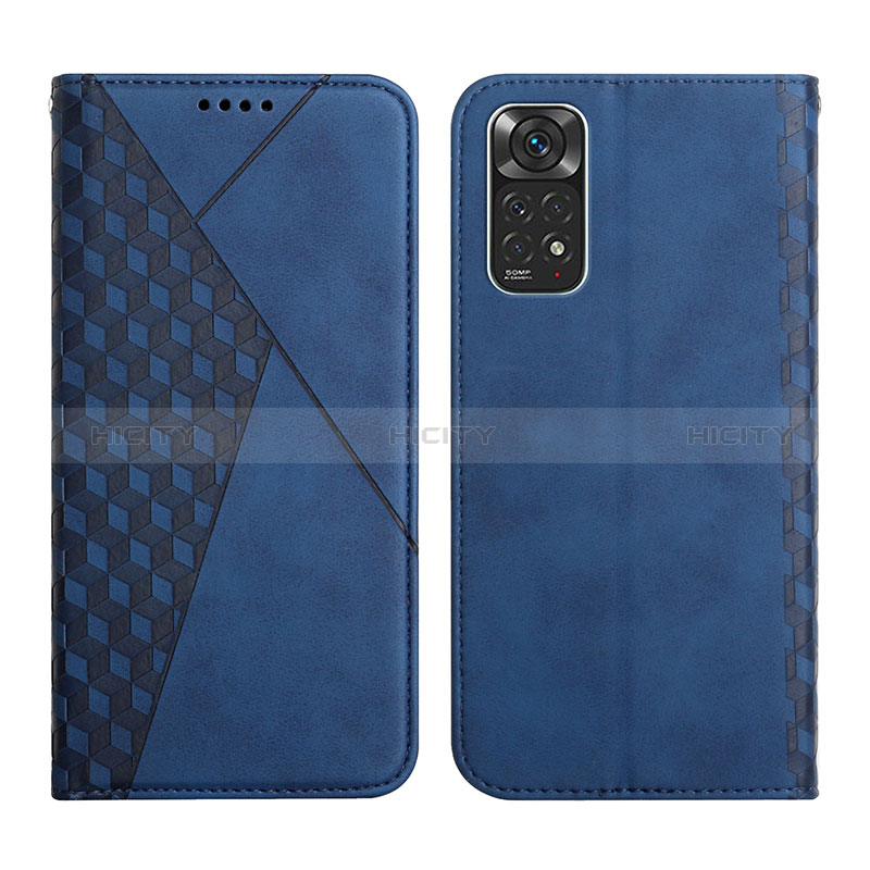 Coque Portefeuille Livre Cuir Etui Clapet Y02X pour Xiaomi Redmi Note 11 4G (2022) Bleu Plus