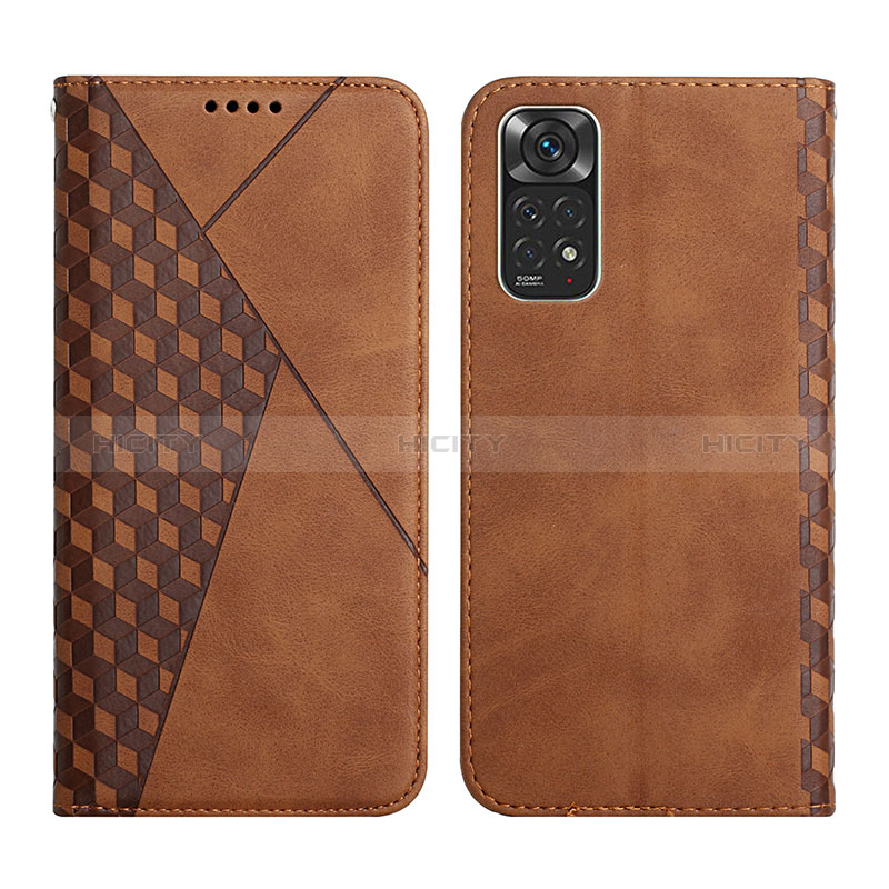 Coque Portefeuille Livre Cuir Etui Clapet Y02X pour Xiaomi Redmi Note 11S 4G Marron Plus