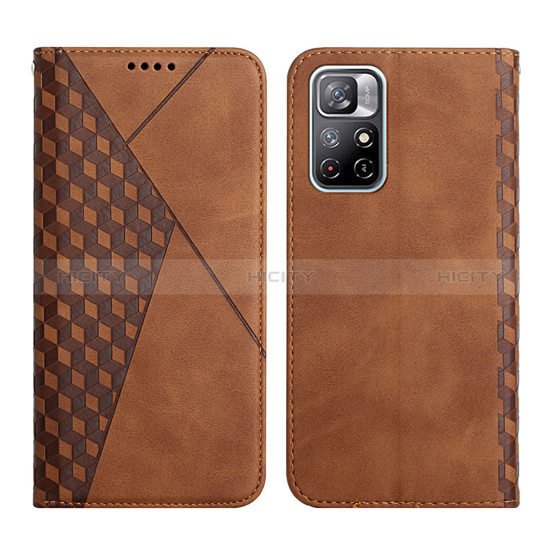 Coque Portefeuille Livre Cuir Etui Clapet Y02X pour Xiaomi Redmi Note 11S 5G Marron Plus