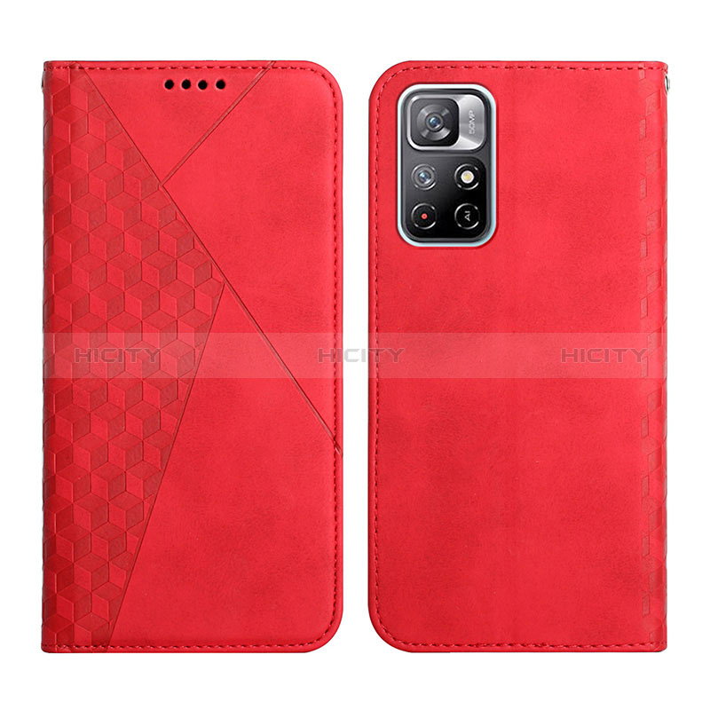 Coque Portefeuille Livre Cuir Etui Clapet Y02X pour Xiaomi Redmi Note 11S 5G Rouge Plus