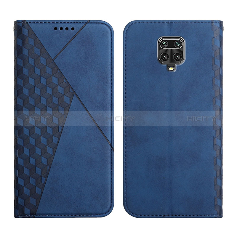 Coque Portefeuille Livre Cuir Etui Clapet Y02X pour Xiaomi Redmi Note 9 Pro Bleu Plus