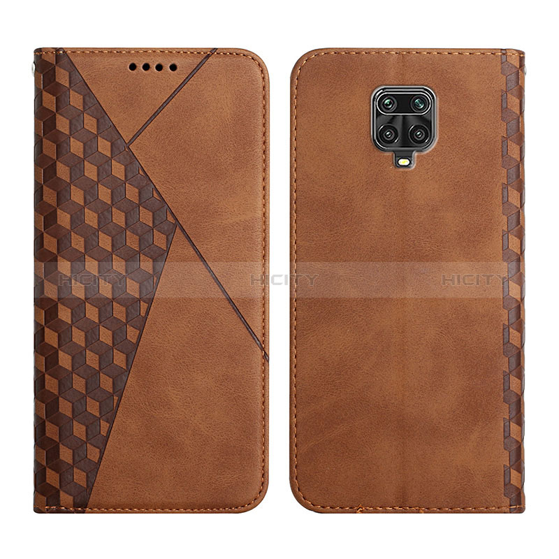 Coque Portefeuille Livre Cuir Etui Clapet Y02X pour Xiaomi Redmi Note 9 Pro Marron Plus