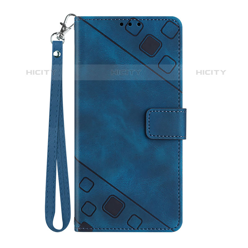 Coque Portefeuille Livre Cuir Etui Clapet Y03B pour Google Pixel 6a 5G Bleu Plus