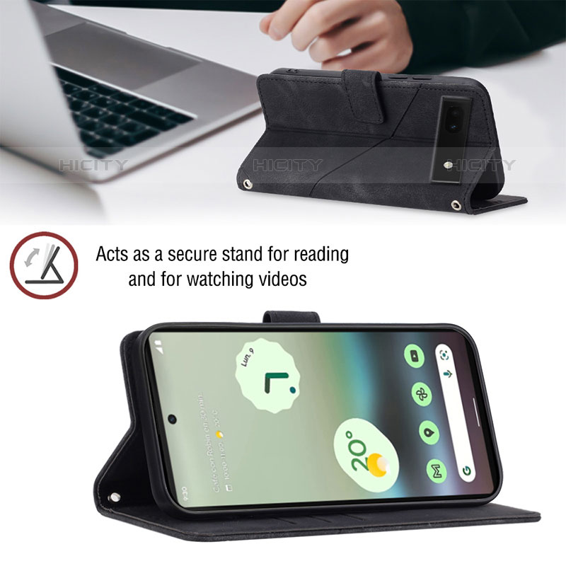 Coque Portefeuille Livre Cuir Etui Clapet Y03B pour Google Pixel 6a 5G Plus