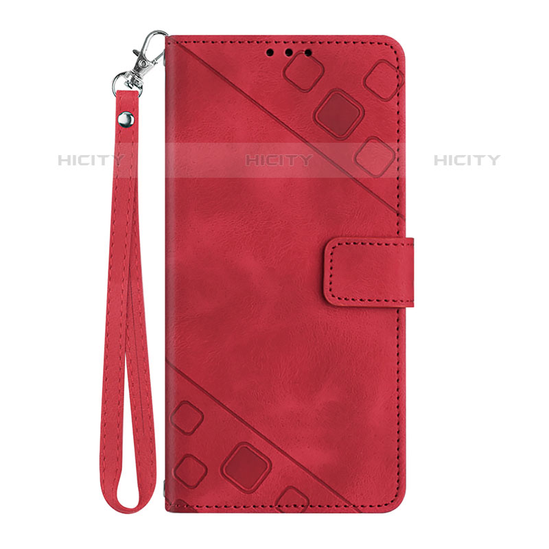 Coque Portefeuille Livre Cuir Etui Clapet Y03B pour Google Pixel 6a 5G Rouge Plus