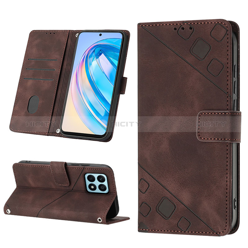 Coque Portefeuille Livre Cuir Etui Clapet Y03B pour Huawei Honor X8a 4G Plus