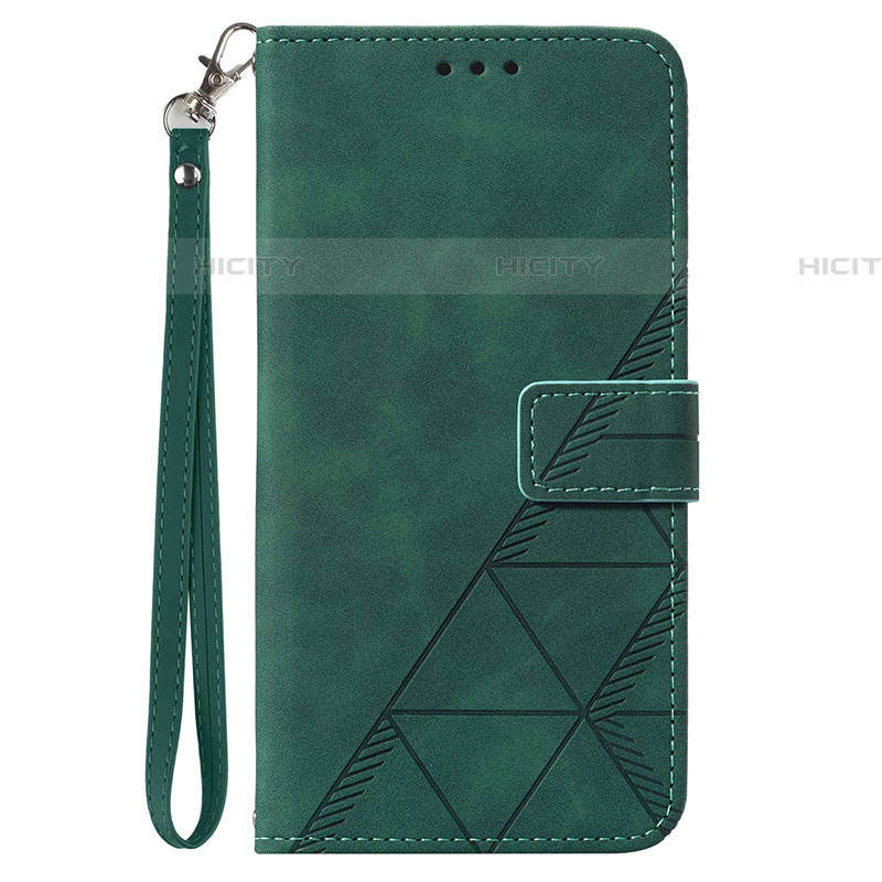 Coque Portefeuille Livre Cuir Etui Clapet Y03B pour Samsung Galaxy A03s Vert Plus