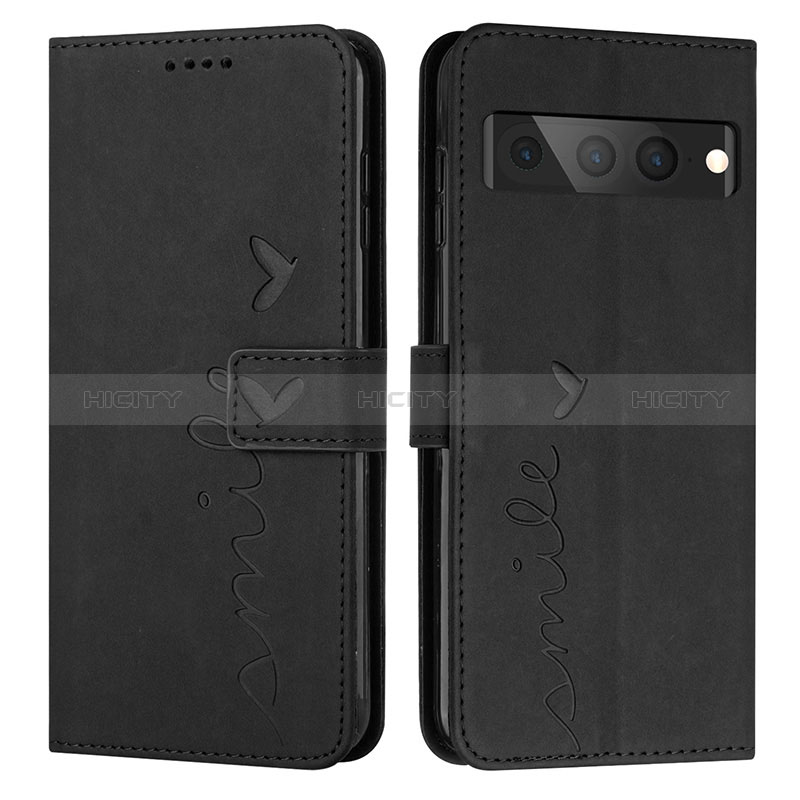 Coque Portefeuille Livre Cuir Etui Clapet Y03X pour Google Pixel 7 Pro 5G Noir Plus