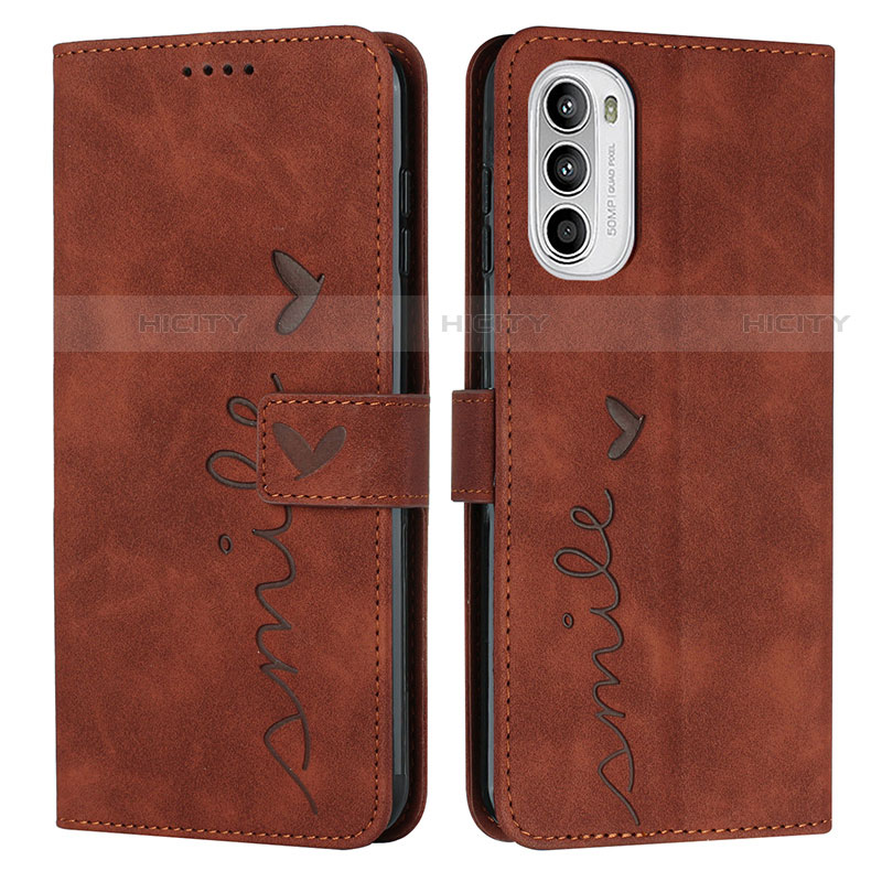 Coque Portefeuille Livre Cuir Etui Clapet Y03X pour Motorola Moto Edge (2022) 5G Marron Plus