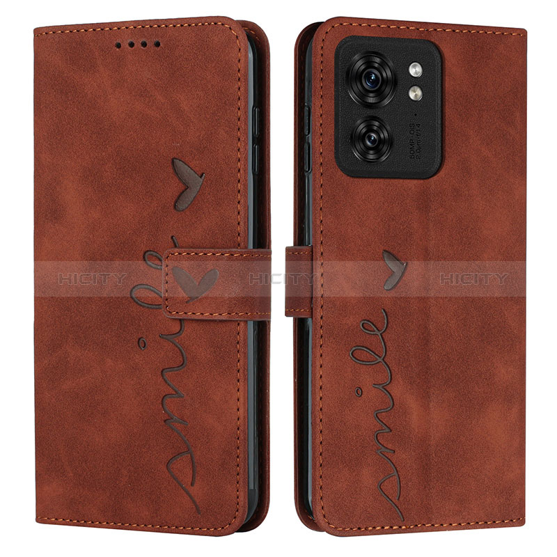 Coque Portefeuille Livre Cuir Etui Clapet Y03X pour Motorola Moto Edge 40 5G Marron Plus