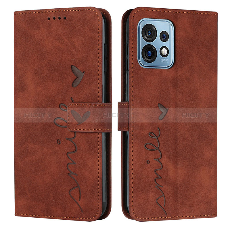 Coque Portefeuille Livre Cuir Etui Clapet Y03X pour Motorola Moto Edge 40 Pro 5G Marron Plus