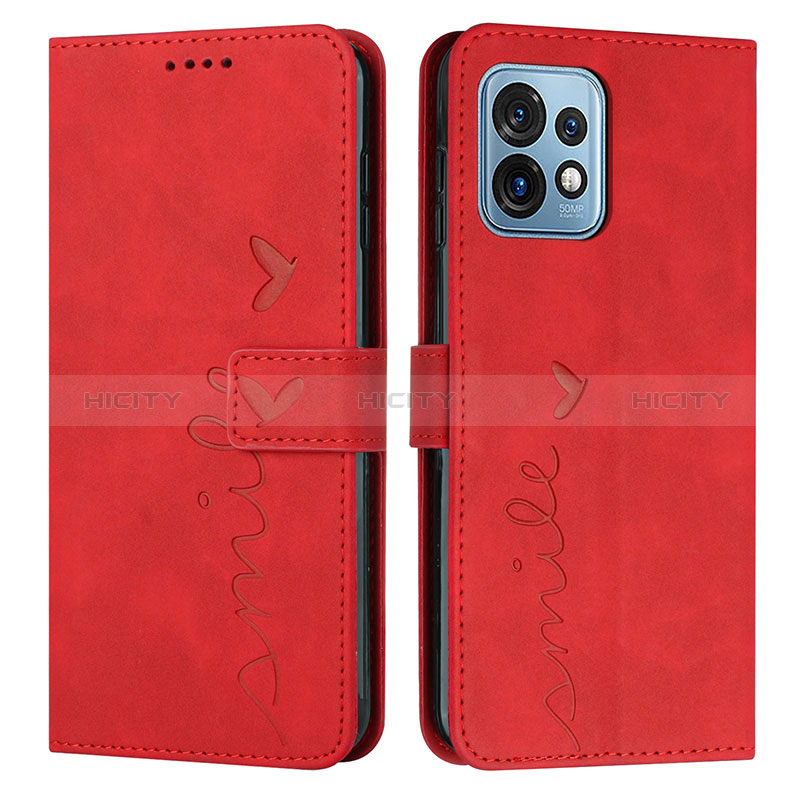 Coque Portefeuille Livre Cuir Etui Clapet Y03X pour Motorola Moto Edge Plus (2023) 5G Rouge Plus