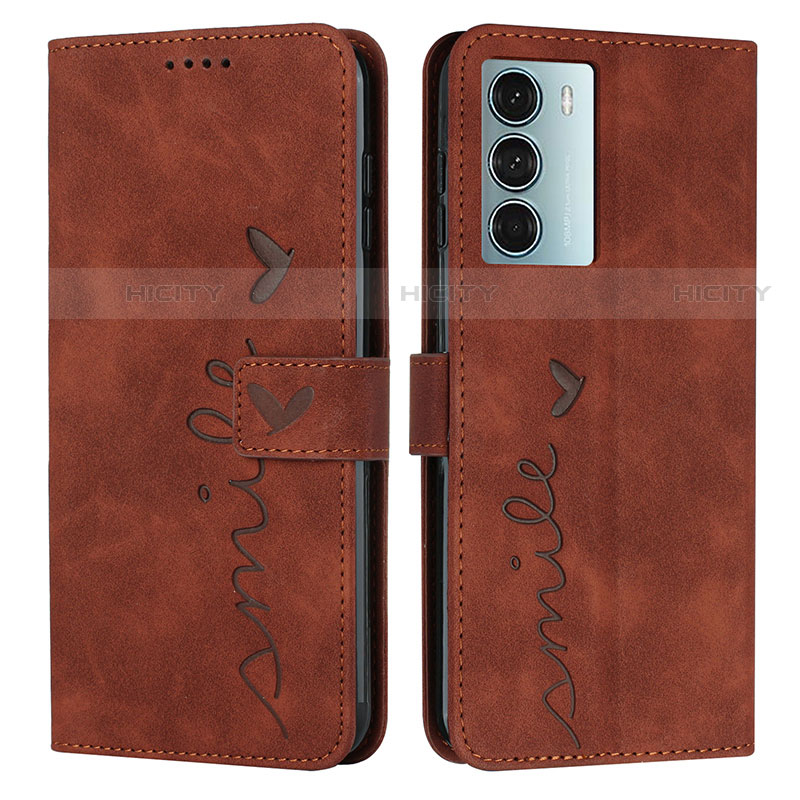 Coque Portefeuille Livre Cuir Etui Clapet Y03X pour Motorola Moto Edge S30 5G Marron Plus