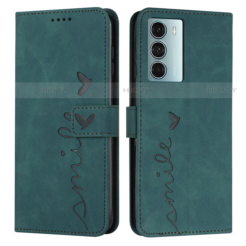 Coque Portefeuille Livre Cuir Etui Clapet Y03X pour Motorola Moto Edge S30 5G Vert Plus