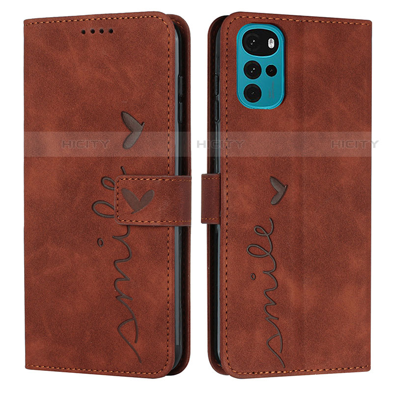 Coque Portefeuille Livre Cuir Etui Clapet Y03X pour Motorola Moto G22 Marron Plus