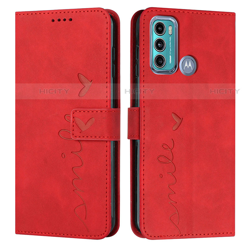 Coque Portefeuille Livre Cuir Etui Clapet Y03X pour Motorola Moto G40 Fusion Rouge Plus