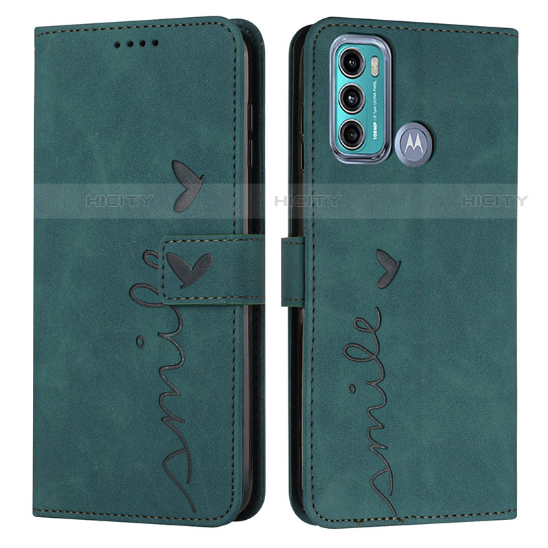 Coque Portefeuille Livre Cuir Etui Clapet Y03X pour Motorola Moto G40 Fusion Vert Plus