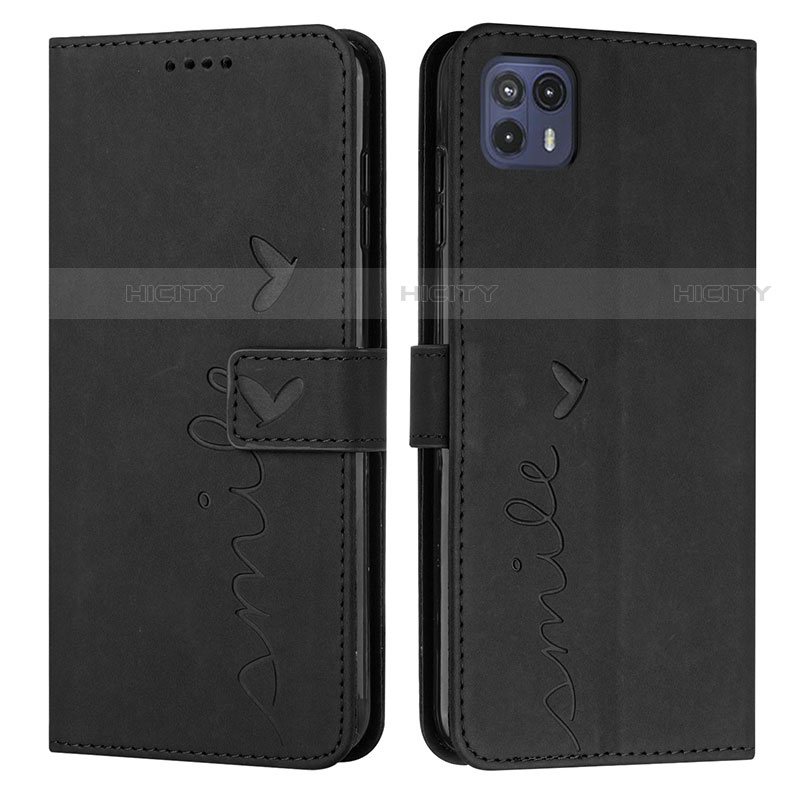 Coque Portefeuille Livre Cuir Etui Clapet Y03X pour Motorola Moto G50 5G Noir Plus