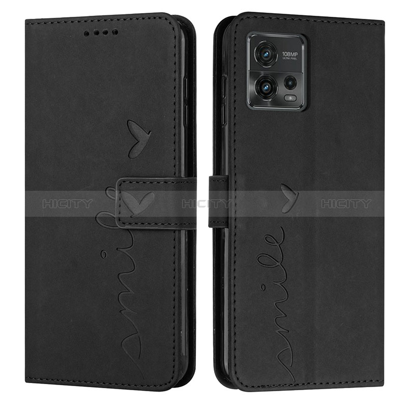 Coque Portefeuille Livre Cuir Etui Clapet Y03X pour Motorola Moto G72 Noir Plus