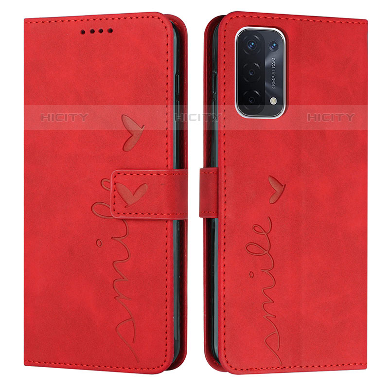 Coque Portefeuille Livre Cuir Etui Clapet Y03X pour OnePlus Nord N200 5G Rouge Plus