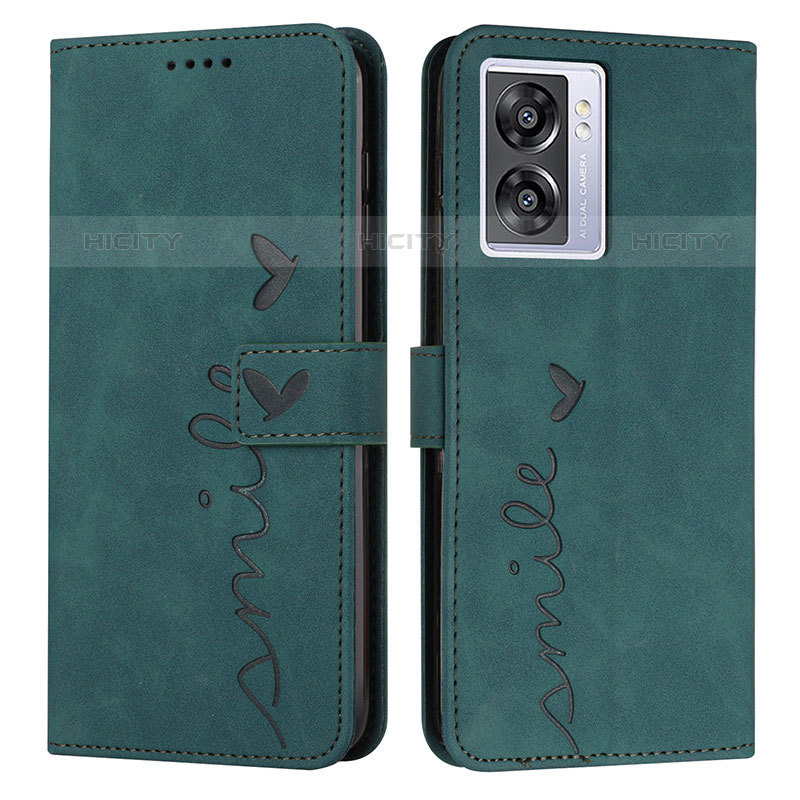 Coque Portefeuille Livre Cuir Etui Clapet Y03X pour OnePlus Nord N300 5G Vert Plus