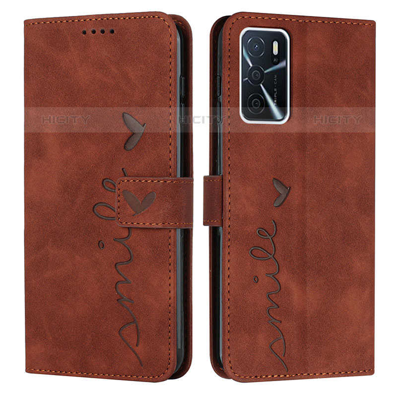 Coque Portefeuille Livre Cuir Etui Clapet Y03X pour Oppo A16s Marron Plus