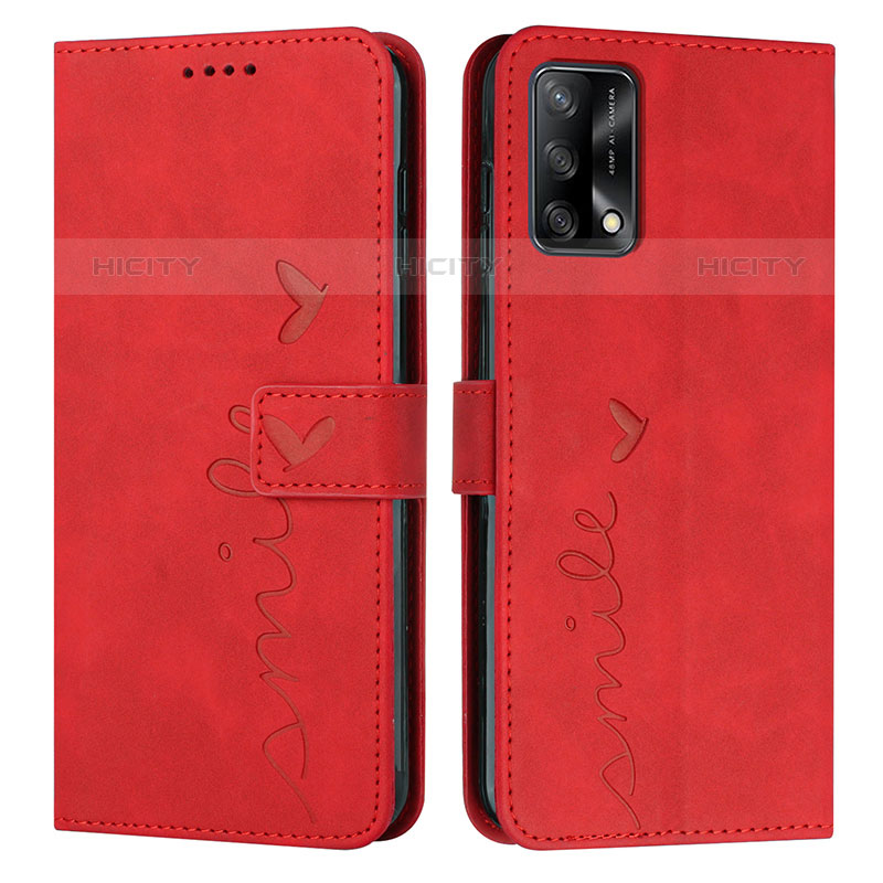 Coque Portefeuille Livre Cuir Etui Clapet Y03X pour Oppo A74 4G Rouge Plus