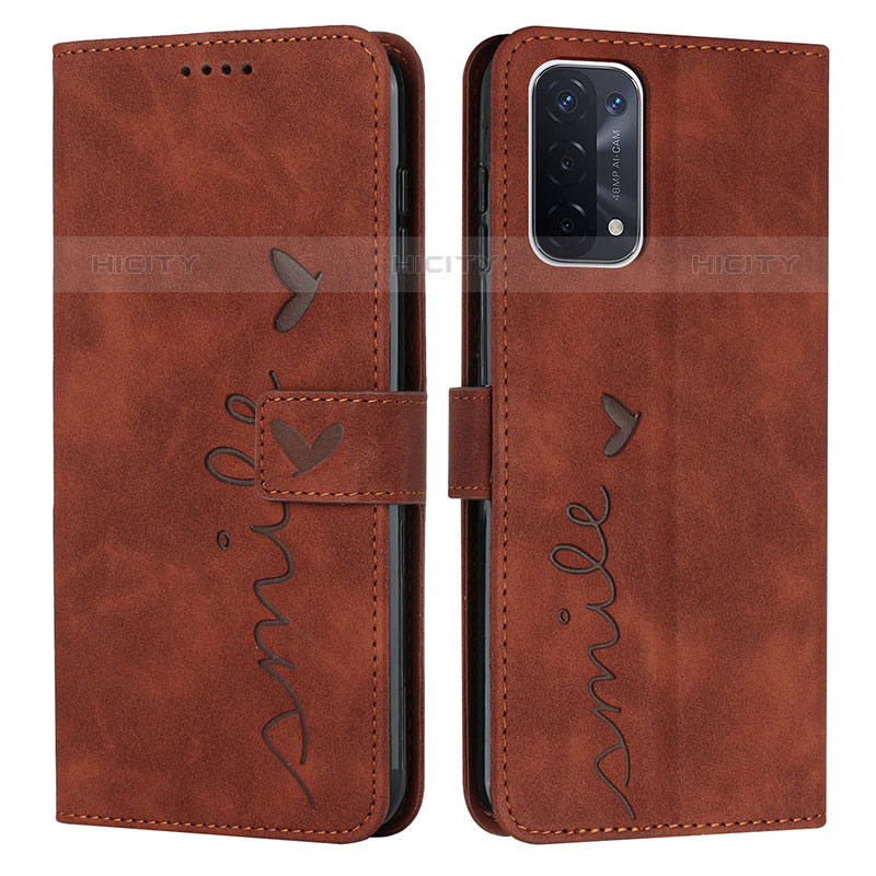 Coque Portefeuille Livre Cuir Etui Clapet Y03X pour Oppo A93 5G Marron Plus