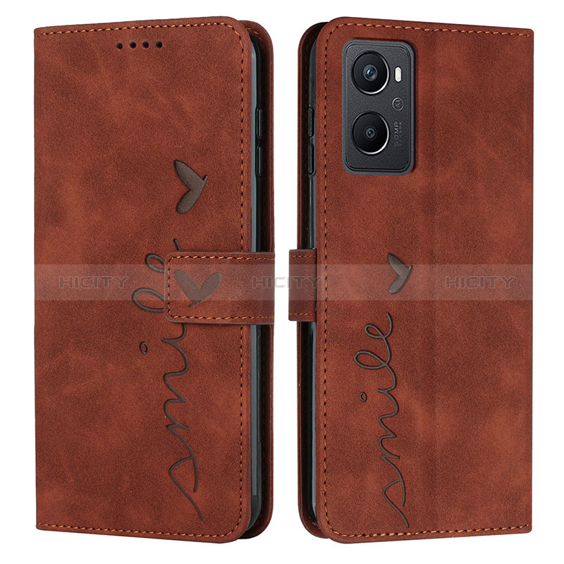 Coque Portefeuille Livre Cuir Etui Clapet Y03X pour Oppo A96 4G Marron Plus