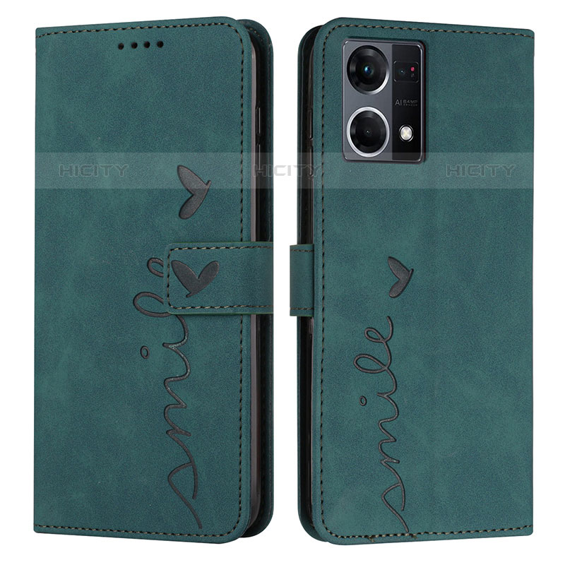 Coque Portefeuille Livre Cuir Etui Clapet Y03X pour Oppo F21 Pro 4G Vert Plus