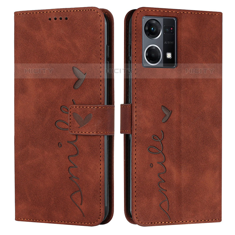 Coque Portefeuille Livre Cuir Etui Clapet Y03X pour Oppo Reno7 4G Marron Plus