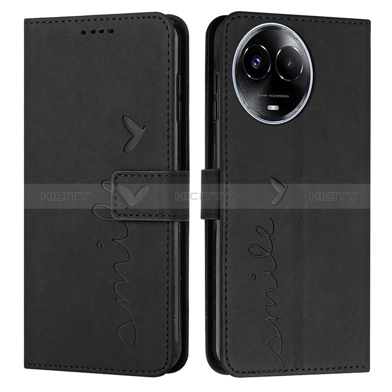 Coque Portefeuille Livre Cuir Etui Clapet Y03X pour Realme 11 5G Noir Plus