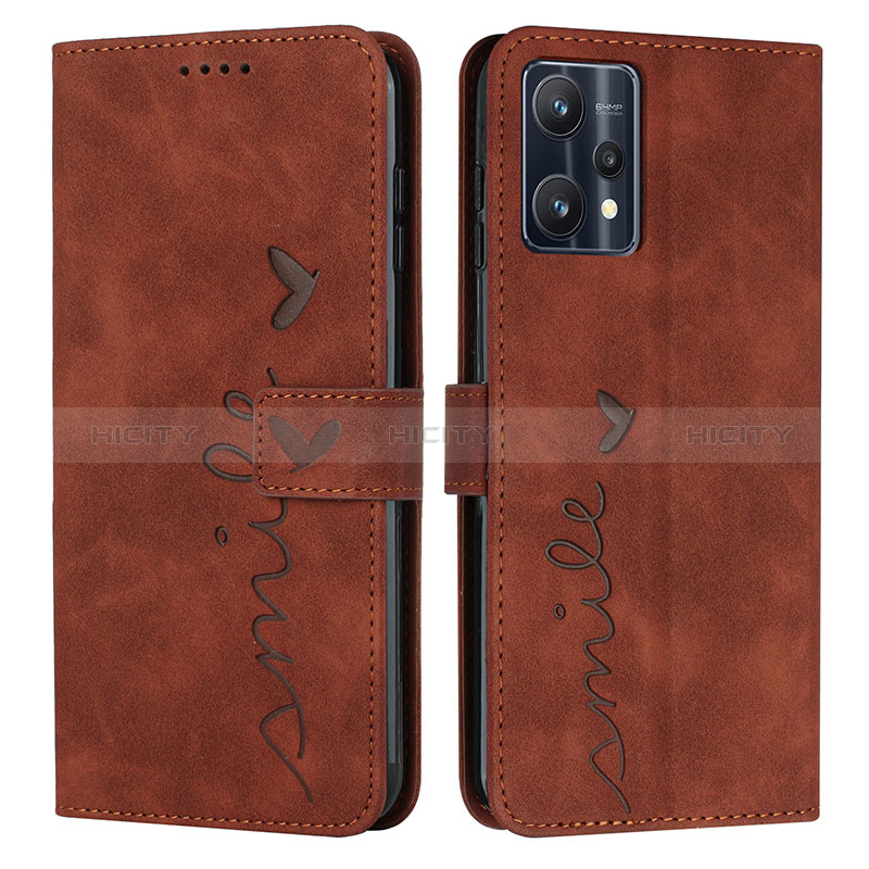 Coque Portefeuille Livre Cuir Etui Clapet Y03X pour Realme Q5 5G Marron Plus