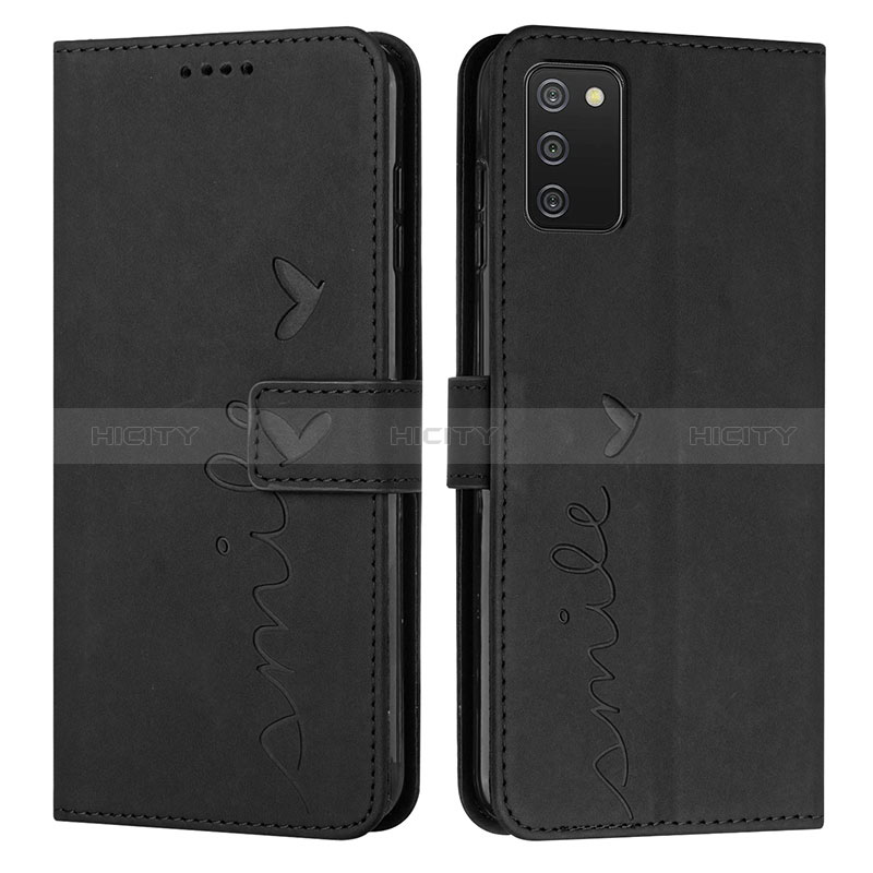 Coque Portefeuille Livre Cuir Etui Clapet Y03X pour Samsung Galaxy A02s Noir Plus