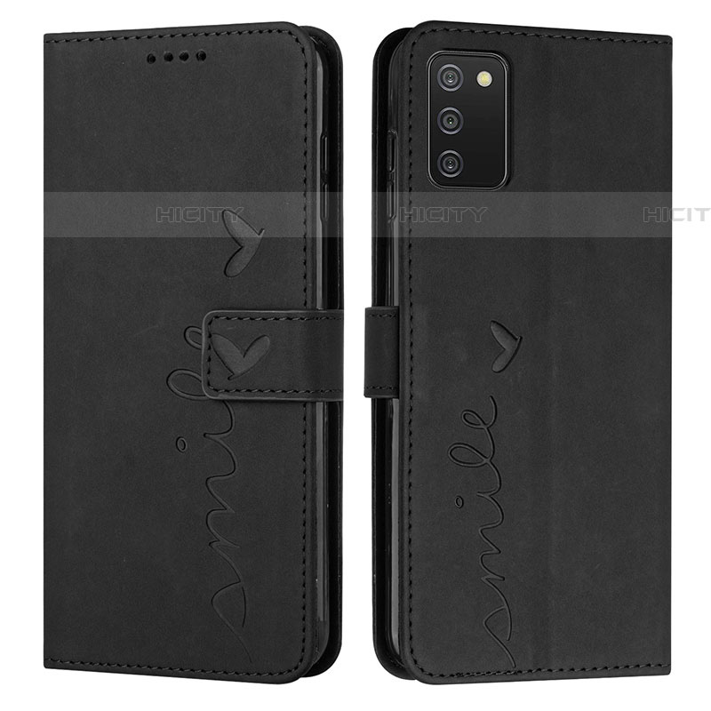 Coque Portefeuille Livre Cuir Etui Clapet Y03X pour Samsung Galaxy A03s Noir Plus