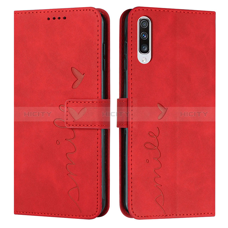 Coque Portefeuille Livre Cuir Etui Clapet Y03X pour Samsung Galaxy A30S Rouge Plus