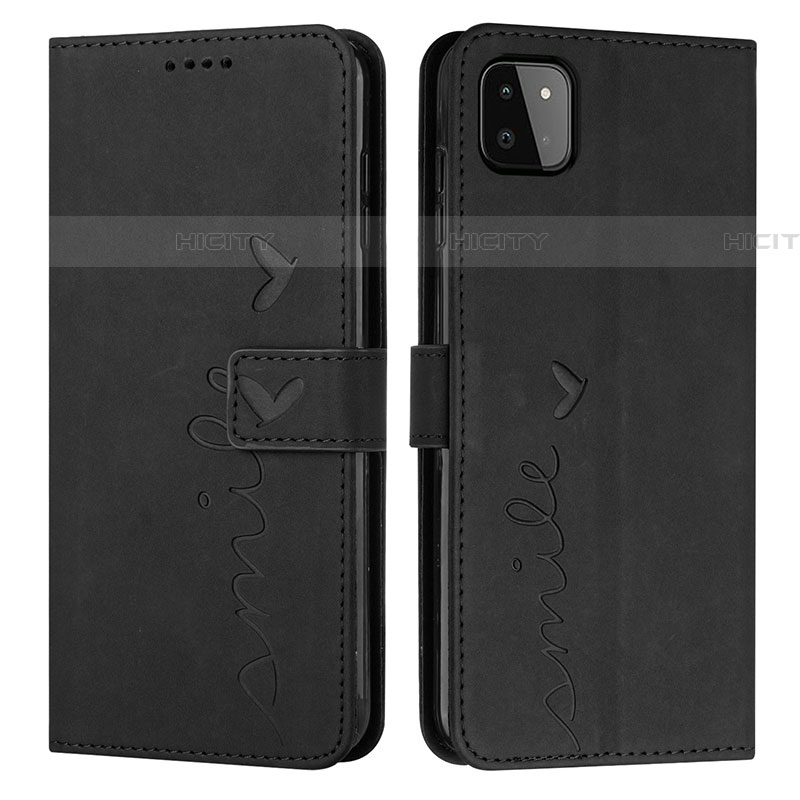 Coque Portefeuille Livre Cuir Etui Clapet Y03X pour Samsung Galaxy F42 5G Noir Plus