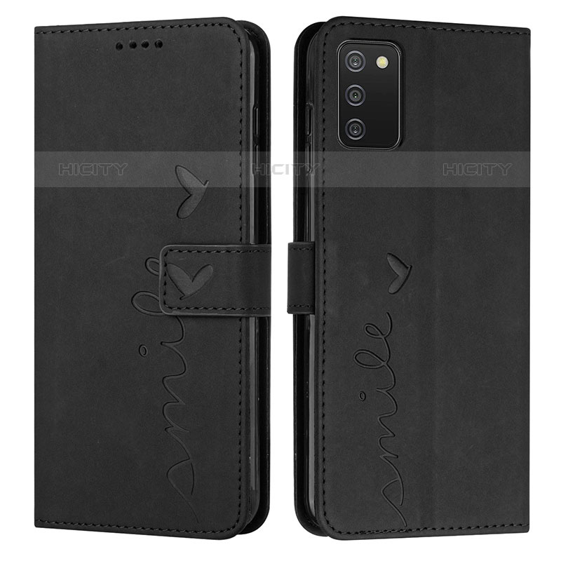 Coque Portefeuille Livre Cuir Etui Clapet Y03X pour Samsung Galaxy M02s Noir Plus