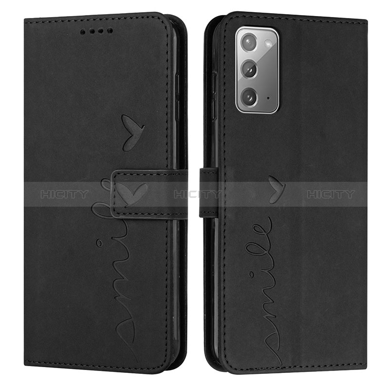 Coque Portefeuille Livre Cuir Etui Clapet Y03X pour Samsung Galaxy Note 20 5G Noir Plus