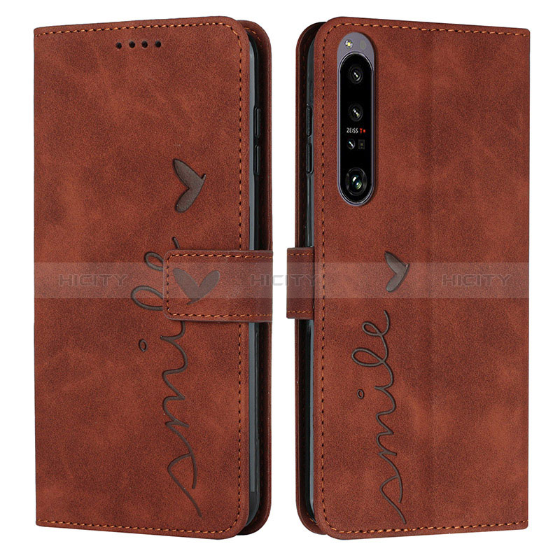 Coque Portefeuille Livre Cuir Etui Clapet Y03X pour Sony Xperia 1 IV Marron Plus