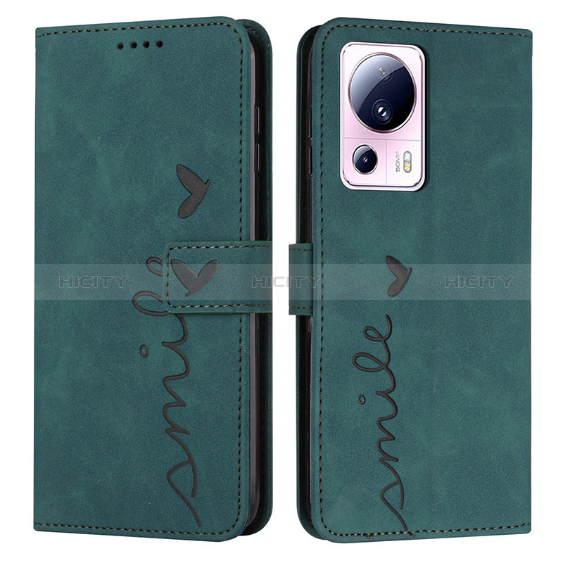 Coque Portefeuille Livre Cuir Etui Clapet Y03X pour Xiaomi Civi 2 5G Vert Plus